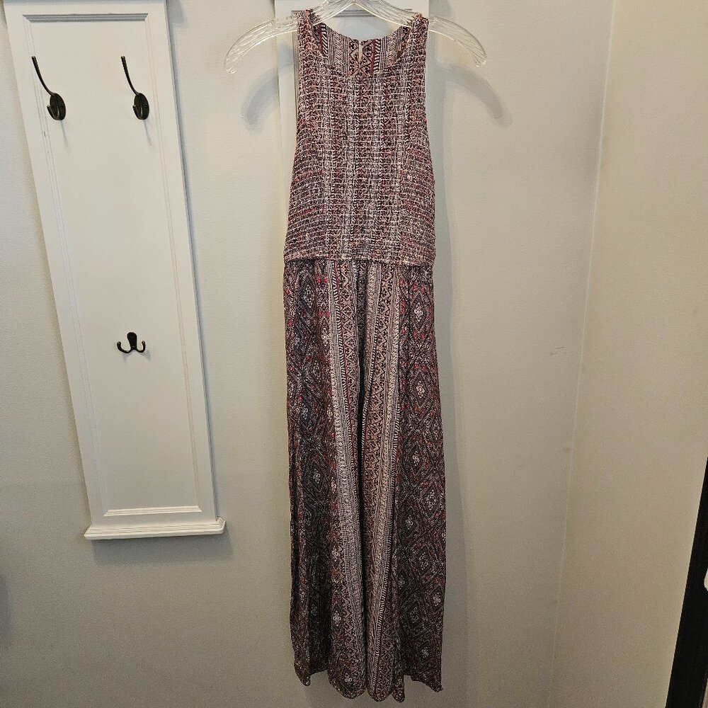 Mixed Print Maxi Dress